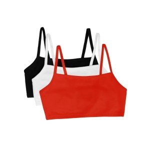 3-Pack Women's Cotton Spaghetti Strap Sports Bras