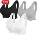 Seamless Stretchy Sports Bras for Women - 3 Pack