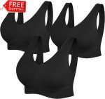 Women's Seamless Stretchy Sports Bra 3-Pack