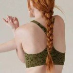 Athleta Nina Animal Print Sports Bra - Olive Black