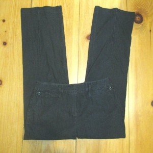 Larry Levine Women's Black Stretch Cotton Dress Pants