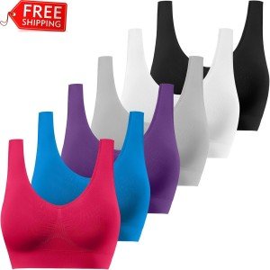 Women's 3-Pack Seamless Stretchy Yoga Sports Bras