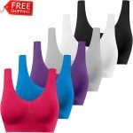 Women's 3-Pack Seamless Stretchy Yoga Sports Bras