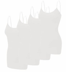 4 Pack Women's Cotton Long Cami Tops