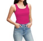 Women's 100% Cotton Ribbed Tank Tops, 3-12 Pack