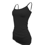 Plain Long Tank Top with Spaghetti Straps