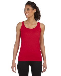 2 Pack of Gildan Women's Fitted Sleeveless Tanks