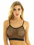 Sheer Fishnet Bra Crop Top for Women