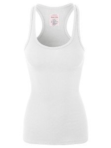 Scoop Neck Slim Fit Ribbed Racerback Tanks
