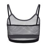 Sheer Fishnet Bra Crop Top for Women