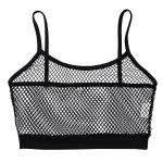 Sheer Fishnet Bra Crop Top for Women