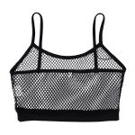 Sheer Fishnet Bra Crop Top for Women