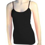 Black Basic Stretch Spaghetti Strap Camisole Top