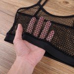 Sheer Fishnet Bra Crop Top for Women
