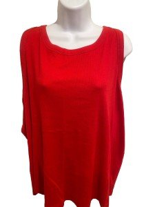 Terra & Sky Plus Size Red Scoop Neck Tank