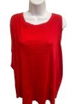 Terra & Sky Plus Size Red Scoop Neck Tank