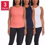 Danskin Women's 3-Pack Soft Rib Tank Tops