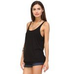 Women's Black Slouchy Tank Top - Flowy Fit