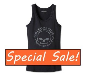 Harley-Davidson® Women's Black Skull Tank Top