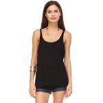 Women's Black Slouchy Tank Top - Flowy Fit