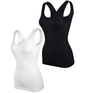 Donna L'oren Women's Scoop Neck Shaping Tank 2-Pack