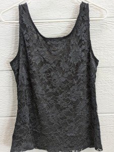 Black Lace Tank Top by Cupio - Size L