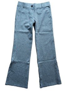 Betabrand Women's Gray Chino Flare Pants, Petite