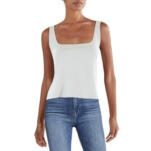 Vince Women's White Square Neck Crop Top