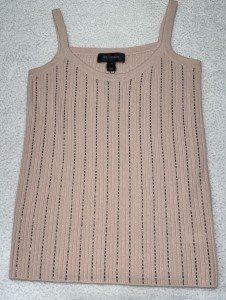 St. John Cashmere Beaded Tank Top - Pink XS