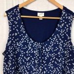 Jaclyn Smith Women's Blue Tiered Fabric Tank Top