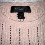St. John Cashmere Beaded Tank Top - Pink XS