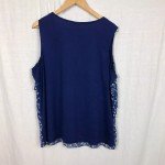 Jaclyn Smith Women's Blue Tiered Fabric Tank Top