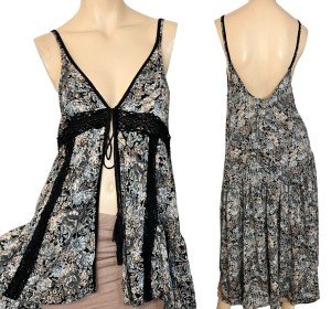 Bohemian Floral Maxi Top with Open Front