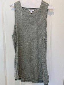 TIME and TRU Women's Sleeveless Tank Top - Green Gray