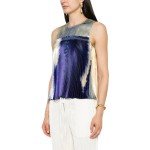 Ulla Johnson Watercolor Pleated Top in Mirage