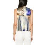 Ulla Johnson Watercolor Pleated Top in Mirage