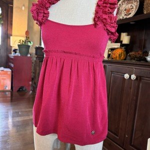 Roberto Cavalli Women's Raspberry Knit Designer Top