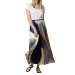 Ulla Johnson Watercolor Pleated Top in Mirage