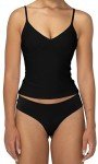 Black V Neck Spaghetti Strap Camisole for Women