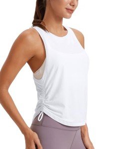 CRZ YOGA Women's Pima Cotton Sleeveless Workout Top
