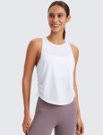 CRZ YOGA Women's Pima Cotton Sleeveless Workout Top
