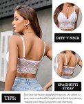 Avidlove Women's Lace Bralette V Neck Crop Top