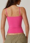 Hot Pink Sweetheart Neck Summer Crop Top