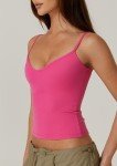 Hot Pink Sweetheart Neck Summer Crop Top