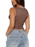 Cute V-Neck Lace Cropped Tank Top for Women