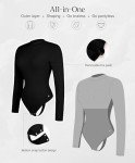 Popilush Women's Long Sleeve Tummy Control Bodysuit