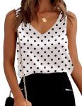 Ekouaer Women’s V Neck Satin Tank Tops