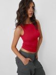 Chic Red Sleeveless Tank Top for Women