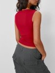 Chic Red Sleeveless Tank Top for Women