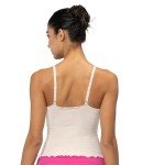 V-Neck Cropped Ruffled Tank Top for Women